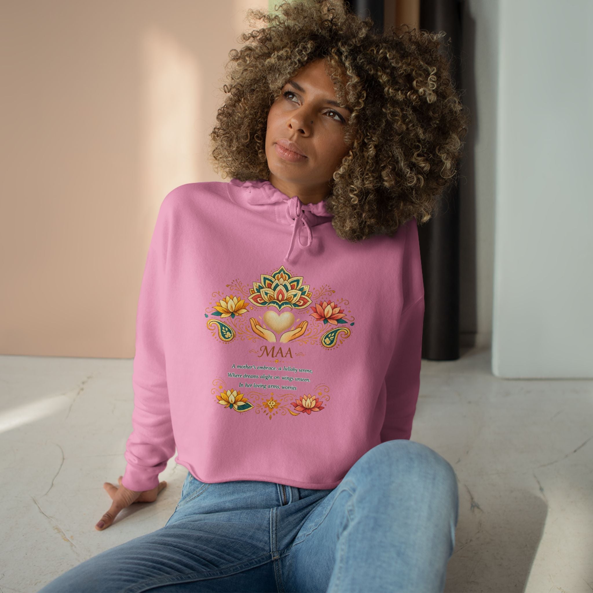 Women's Faith Crop Hoodie | MAA Soft Fleece Cropped Sweatshirt for Her