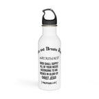 Inspirational Stainless Steel Water Bottle for Daily Hydration, Motivational Gift, Christian Faith, Quote Bottle, Fitness Companion