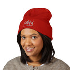 Embroidered Faithful Cuffed Beanie - Warm Knit Winter Hat