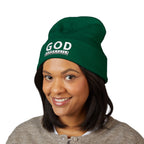 SEO Title: God Never Fails Embroidered Cuffed Beanie | Joshua 21:45 Faith Hat | ST. VON'S FLAIR