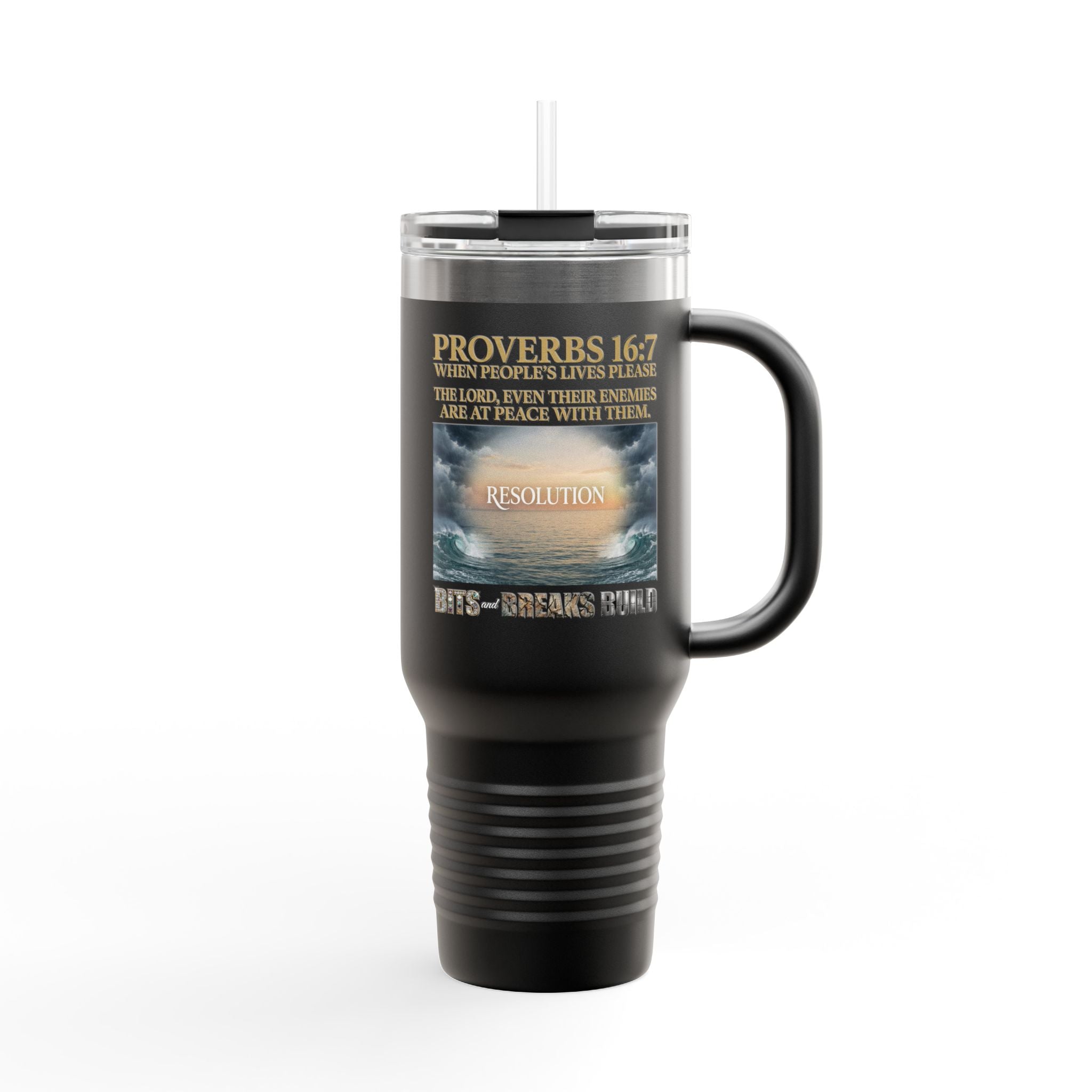 Motivation Insulated Travel Mug — 40oz Proverbs Quote Tumbler | ST. VON'S FLAIR