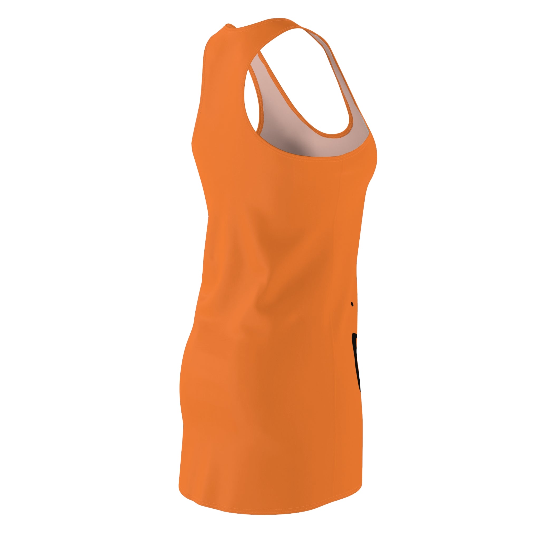 Who Is My Opponent? Racerback Dress — Bold Orange Athletic Dress