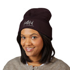 Embroidered Faithful Cuffed Beanie - Warm Knit Winter Hat