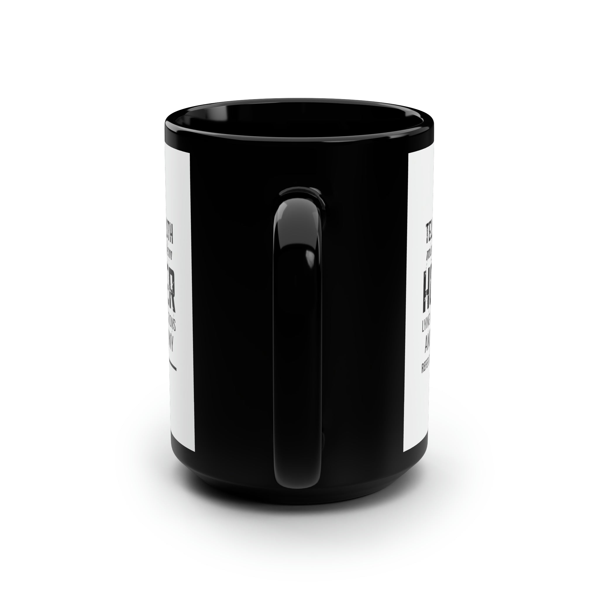 Psalm 31:18 Black and White Mug, 15oz