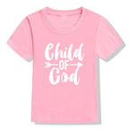 Kids' Child of God T-Shirt Faith Shirt Christian Short Sleeve