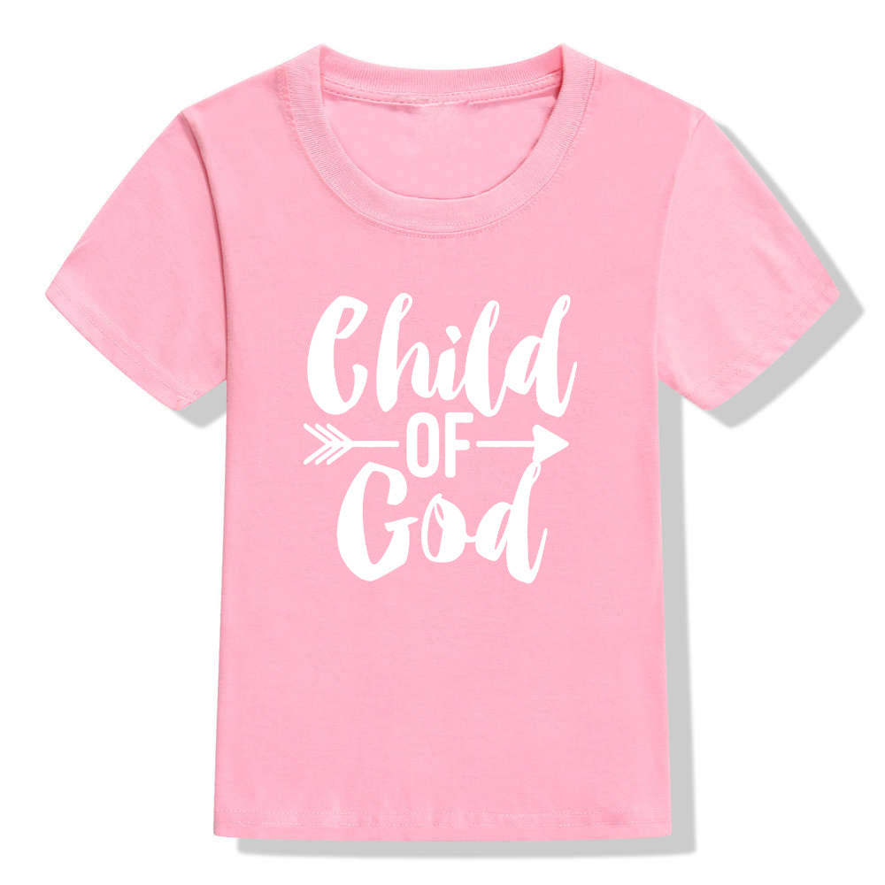 Kids' Child of God T-Shirt Faith Shirt Christian Short Sleeve