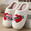 Women's Home Slippers Fashion Plush House Shoes For Hearts of  Love