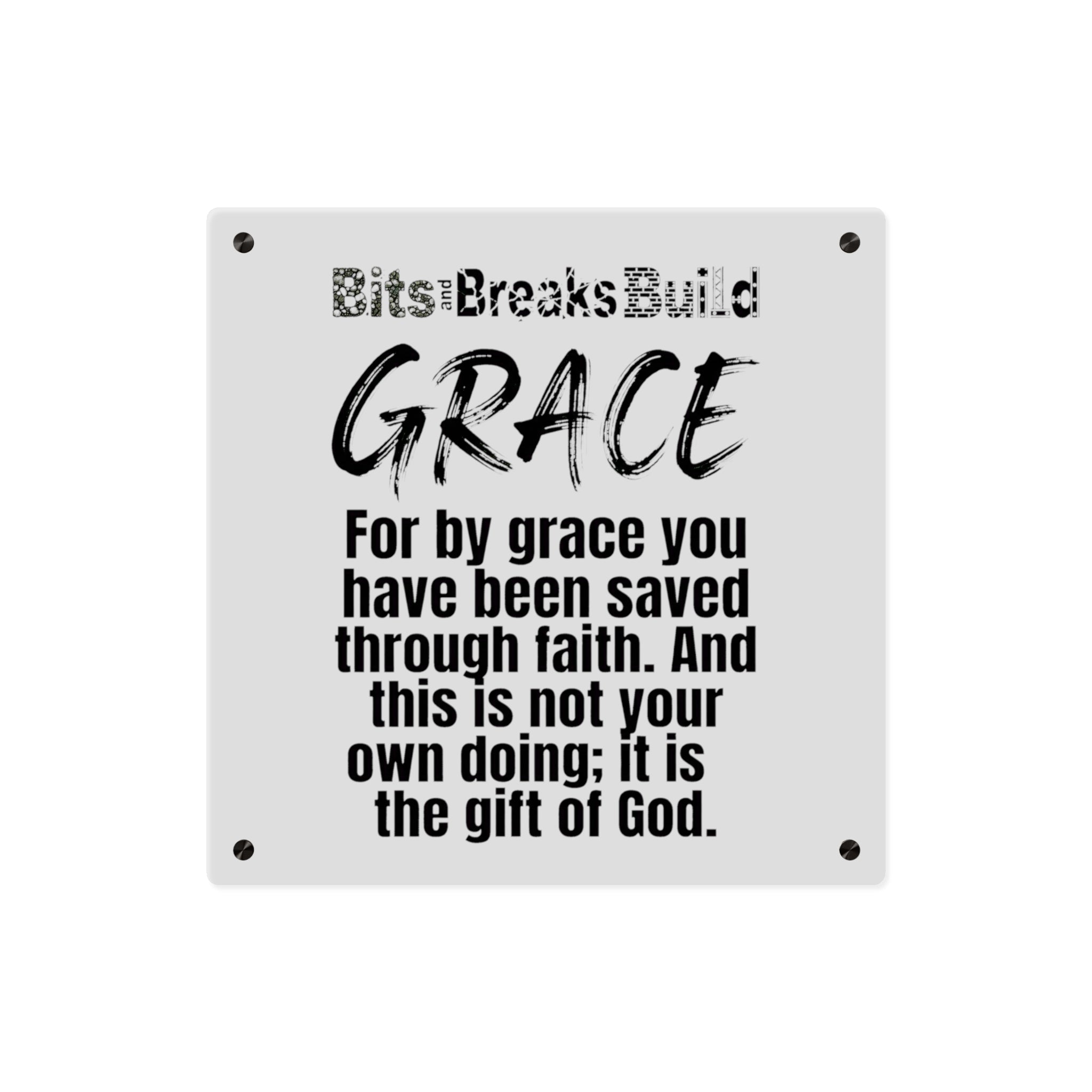 Faith Ephesians 2:8-9 Acrylic Wall Art Panels | Christian Home Decor & Office Inspiration | ST. VON'S FLAIR