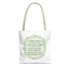"A Lullaby on Wings Unseen" Tote Bag | ST. VON'S Poetic Lines