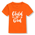 Kids' Child of God T-Shirt Faith Shirt Christian Short Sleeve