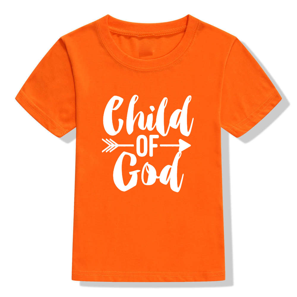 Kids' Child of God T-Shirt Faith Shirt Christian Short Sleeve
