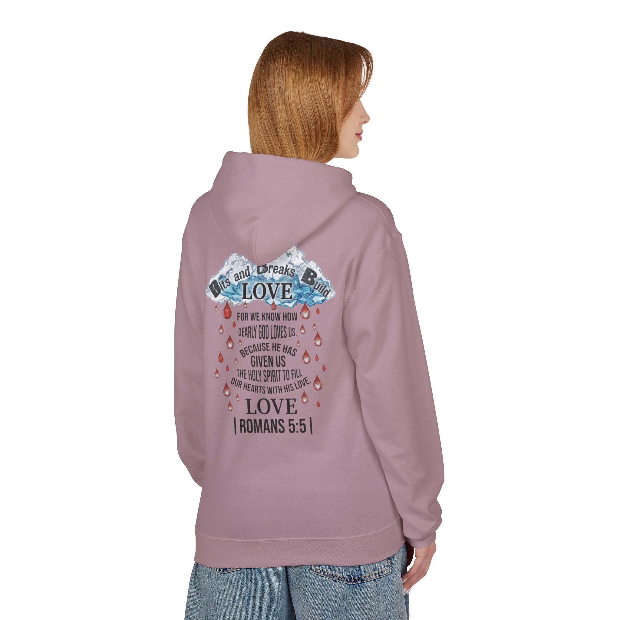 Romans 5:5 Raindrops of Love Hoodie | Christian Scripture Sweatshirt | ST. VON'S FLAIR