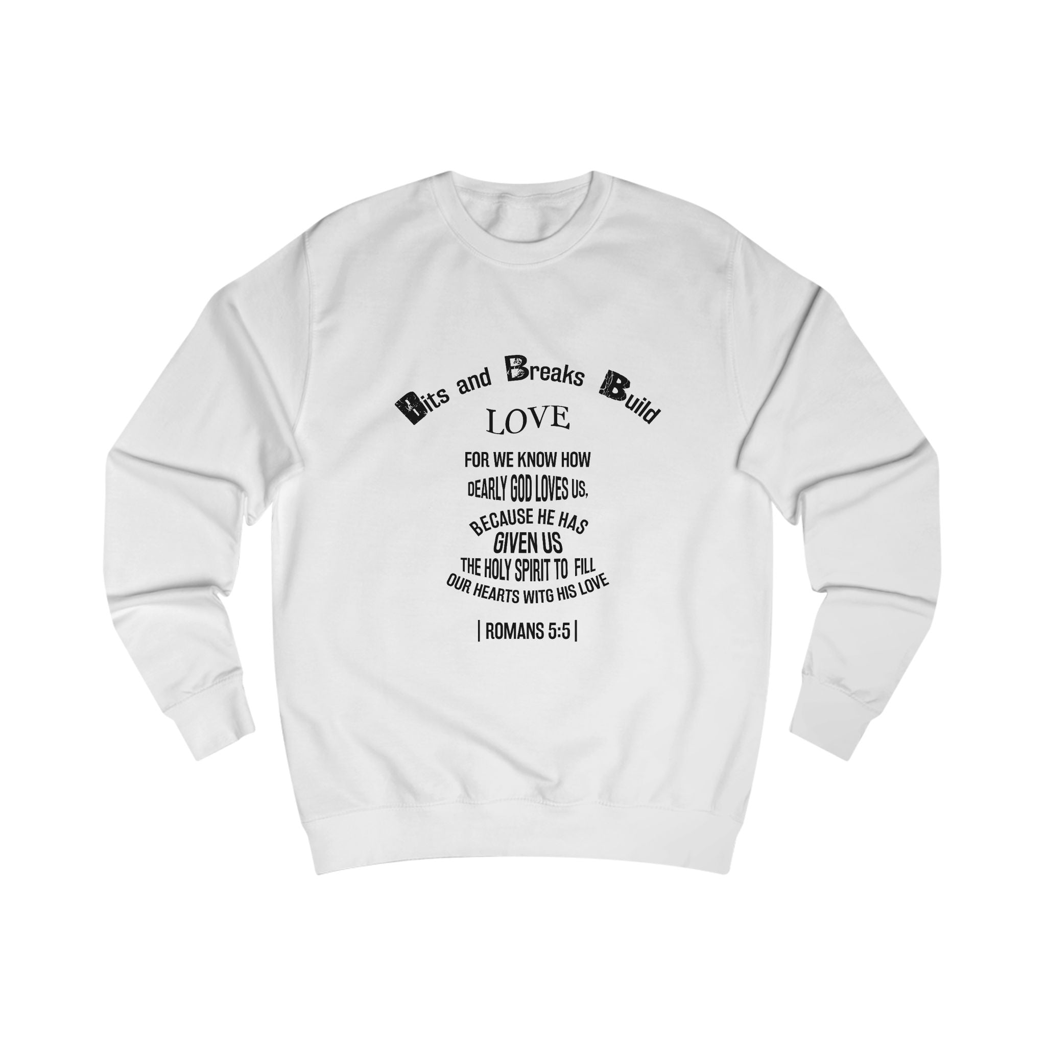 Spiritual Devotion Romans 5:5 Love Men's Sweatshirt Long Sleeves