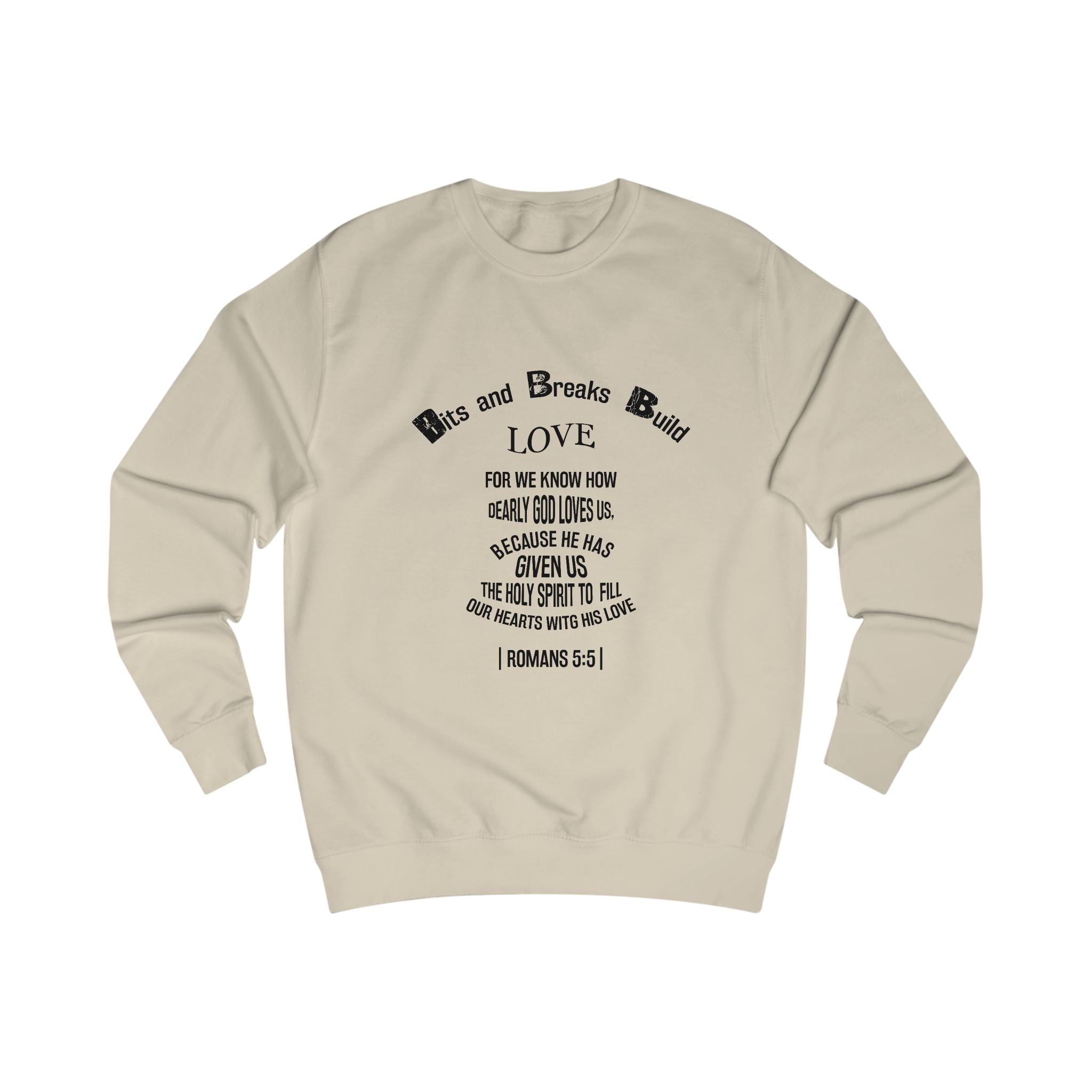 Spiritual Devotion Romans 5:5 Love Men's Sweatshirt Long Sleeves
