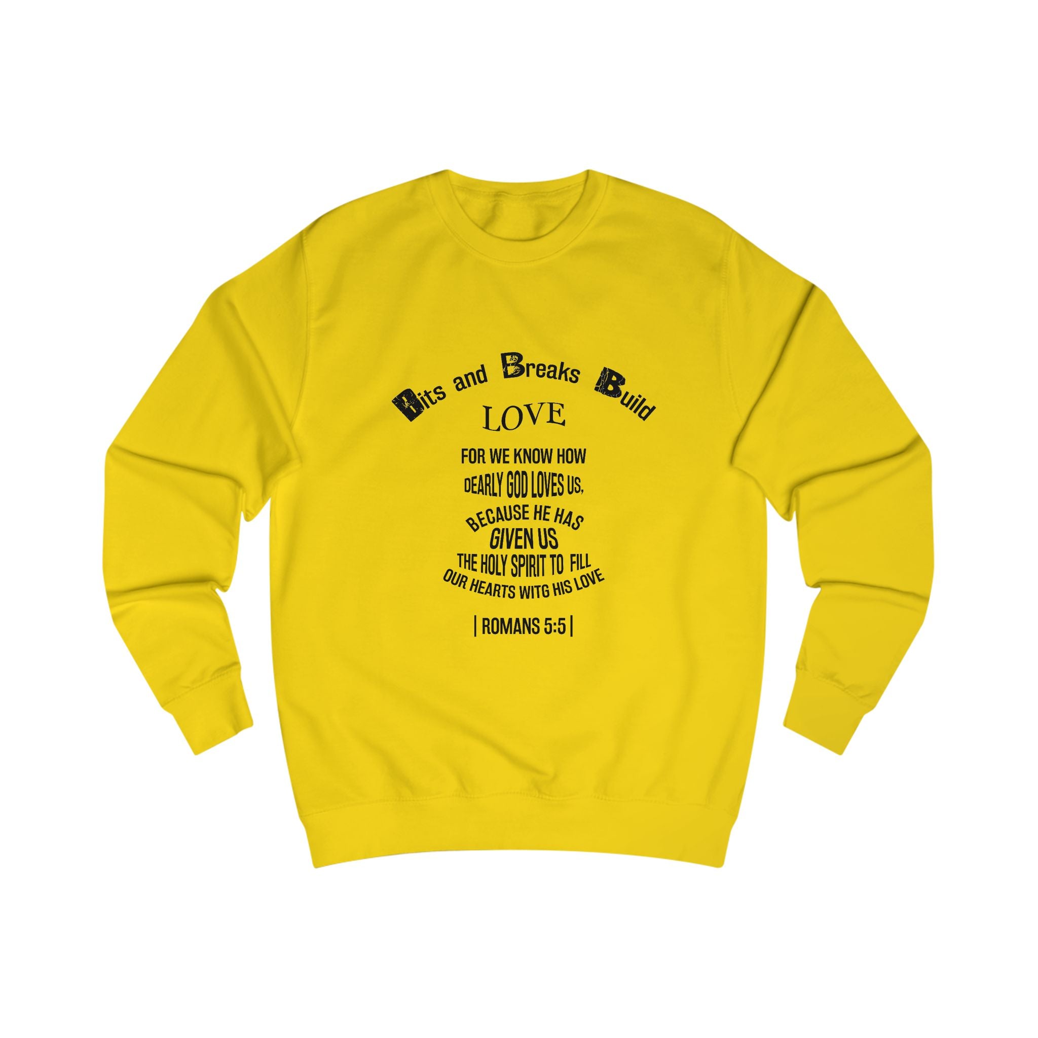 Spiritual Devotion Romans 5:5 Love Men's Sweatshirt Long Sleeves