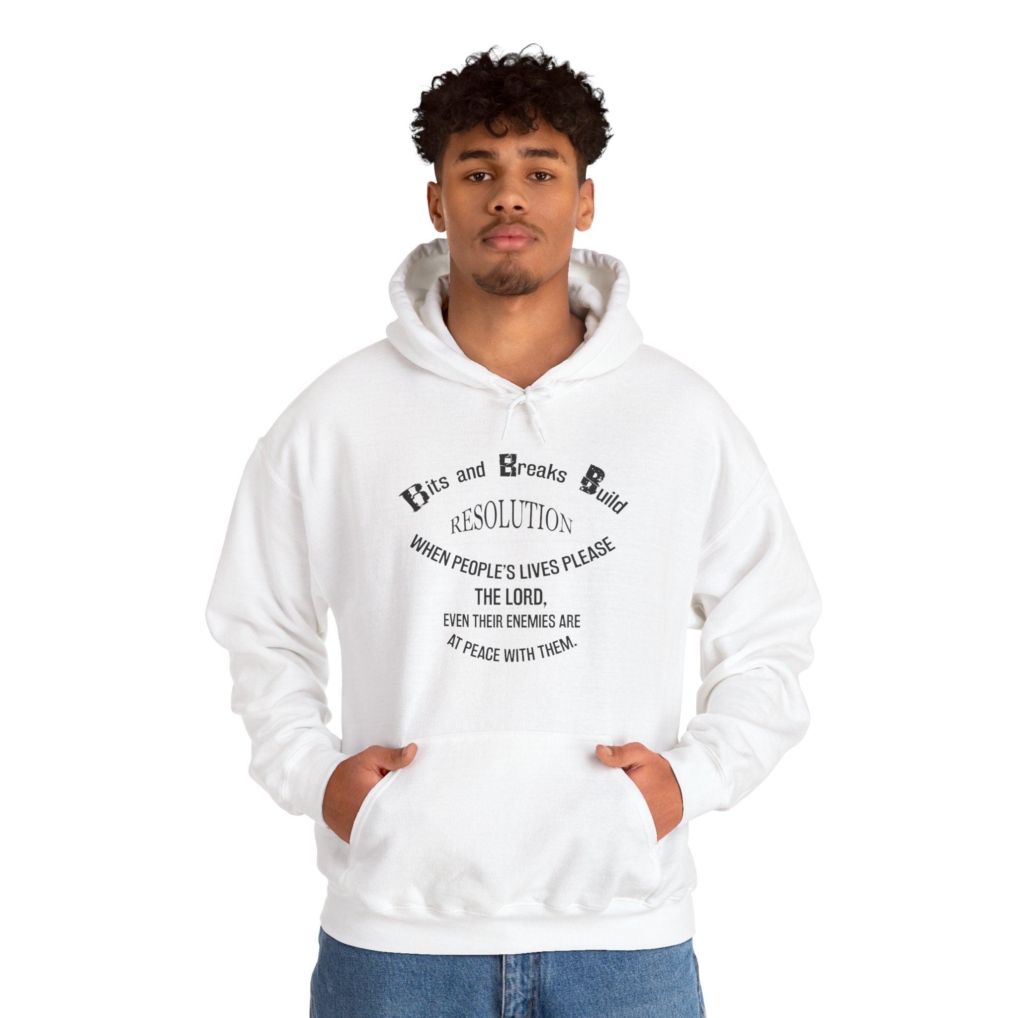 Biblical Quote Unisex Heavy Blend™ Hooded Sweatshirt Peaceful Resolution