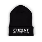 Christ Inspired Living Embroidered Cuffed Beanie | Faith Hat | ST. VON'S FLAIR
