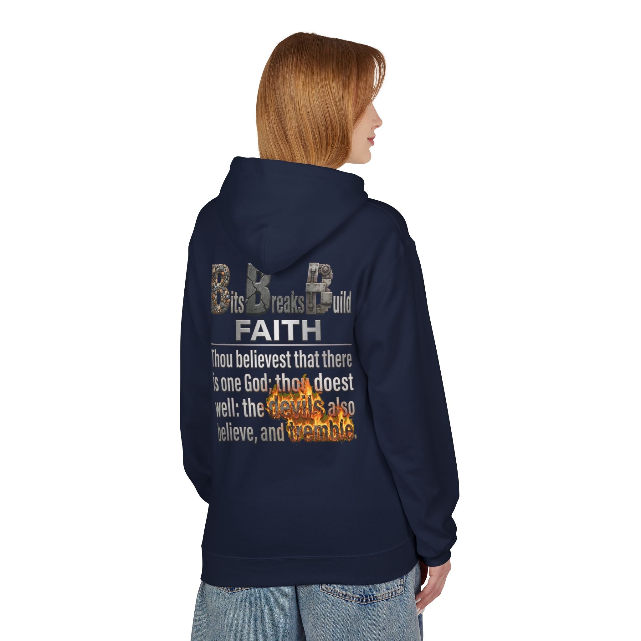 Faith Hoodie | James 2:19 "Thou Believest" Christian Scripture Pullover | ST. VON'S FLAIR