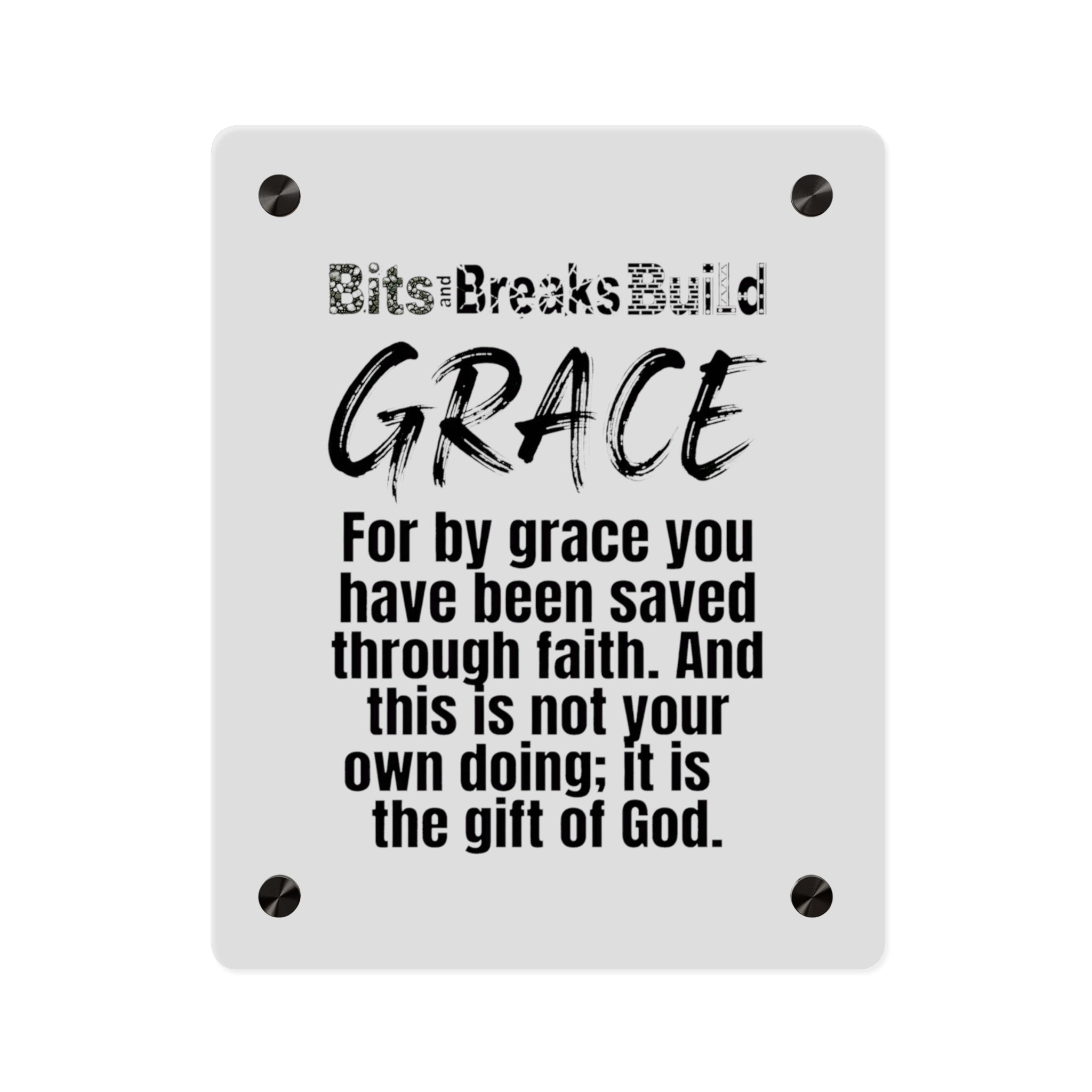 Faith Ephesians 2:8-9 Acrylic Wall Art Panels | Christian Home Decor & Office Inspiration | ST. VON'S FLAIR
