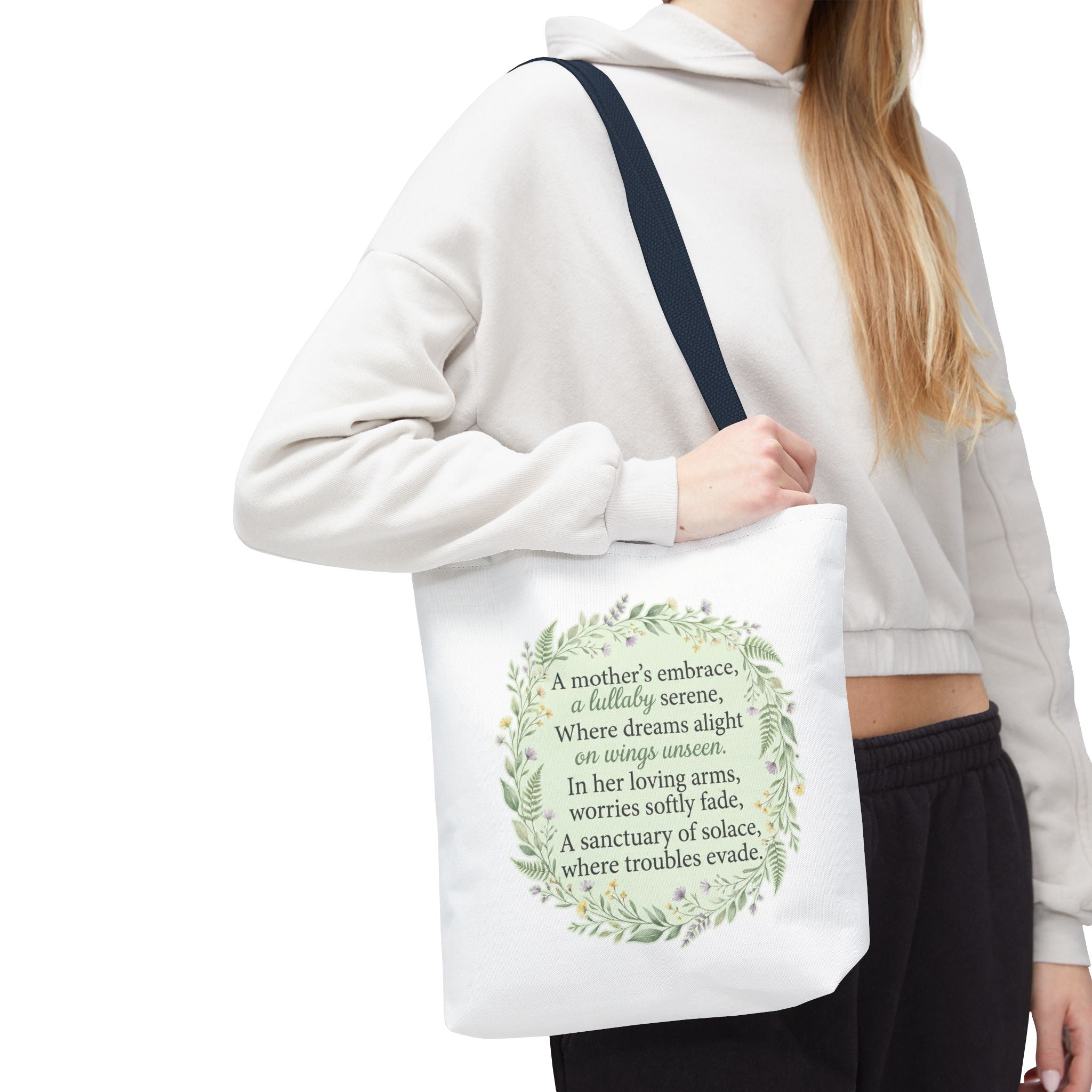 "A Lullaby on Wings Unseen" Tote Bag | ST. VON'S Poetic Lines