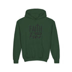 Youth Faith Over Fear Hoodie Kangaroo Pouch Active Wear