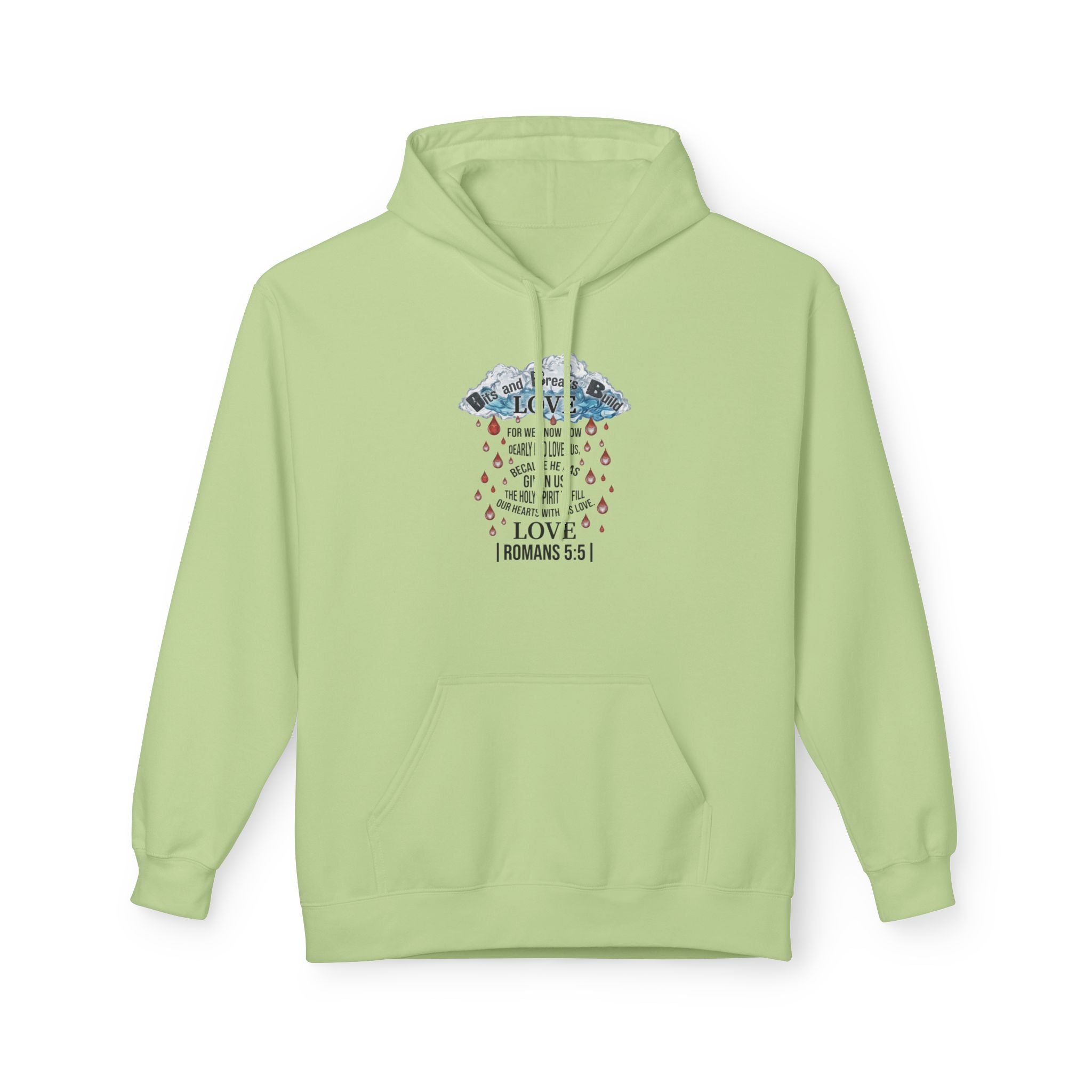 Romans 5:5 Raindrops of Love Hoodie | Christian Scripture Sweatshirt | ST. VON'S FLAIR