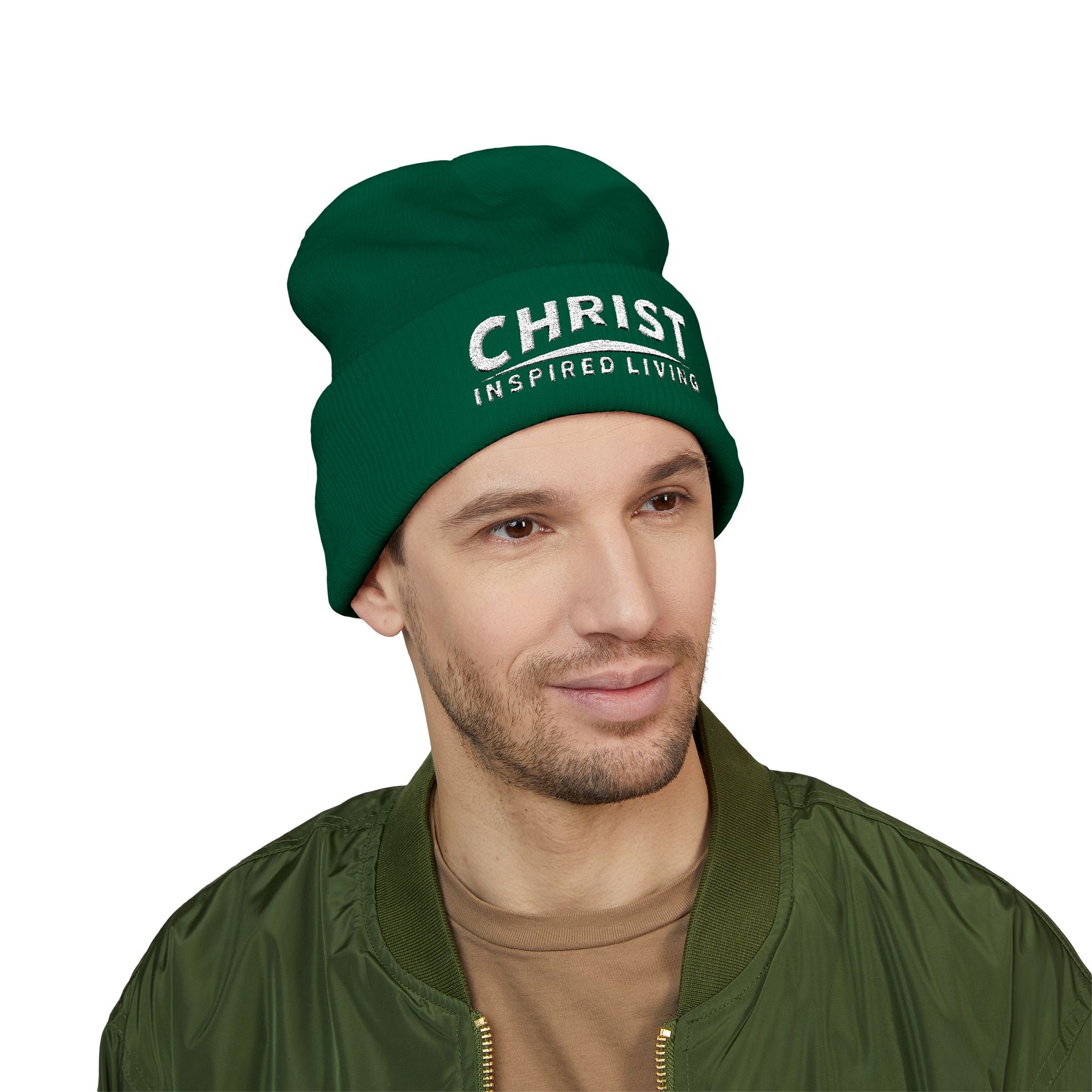 Christ Inspired Living Embroidered Cuffed Beanie