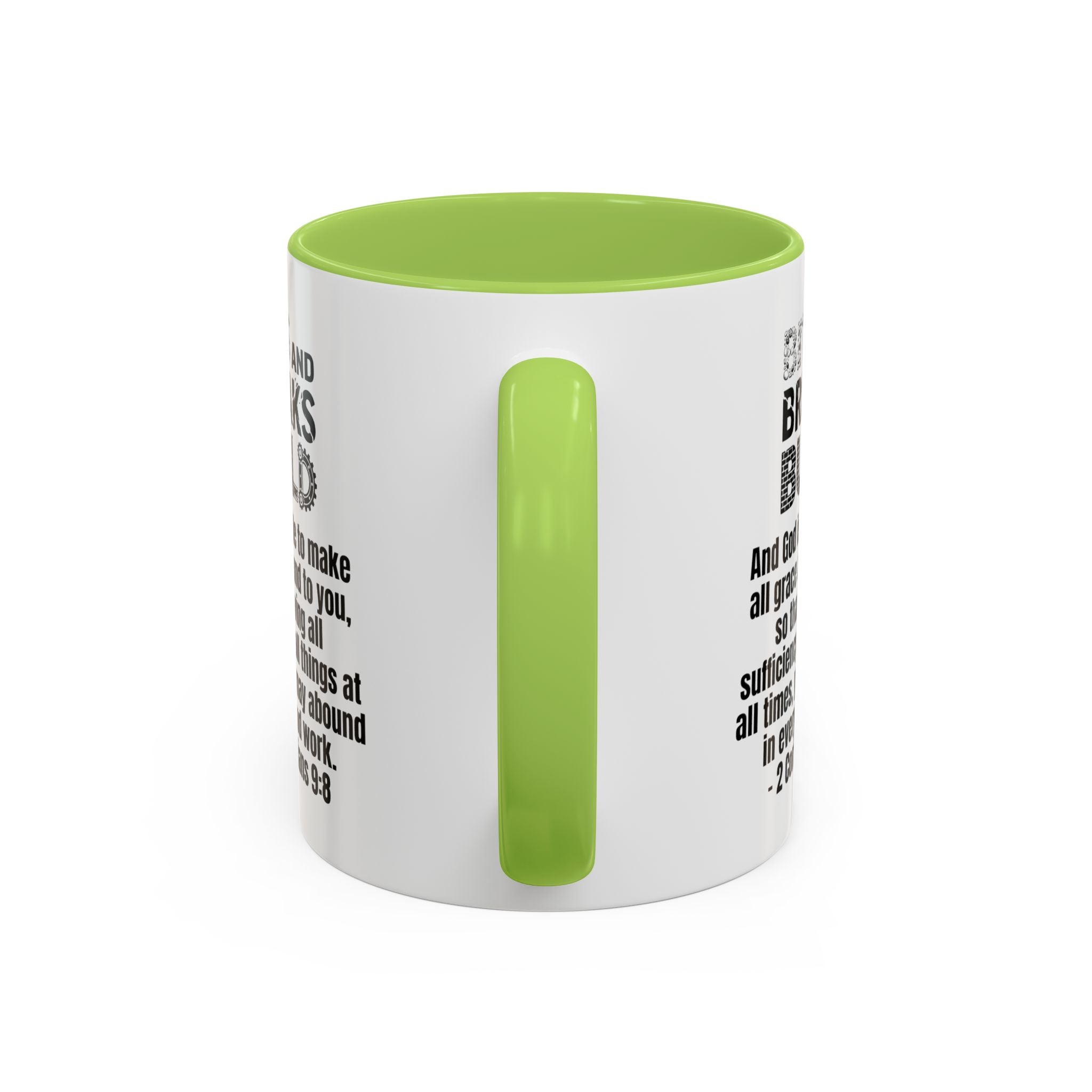 2 Corinthians 9:8 Accent Coffee Mug | Faith Two-Tone Ceramic Mug | ST. VON'S FLAIR