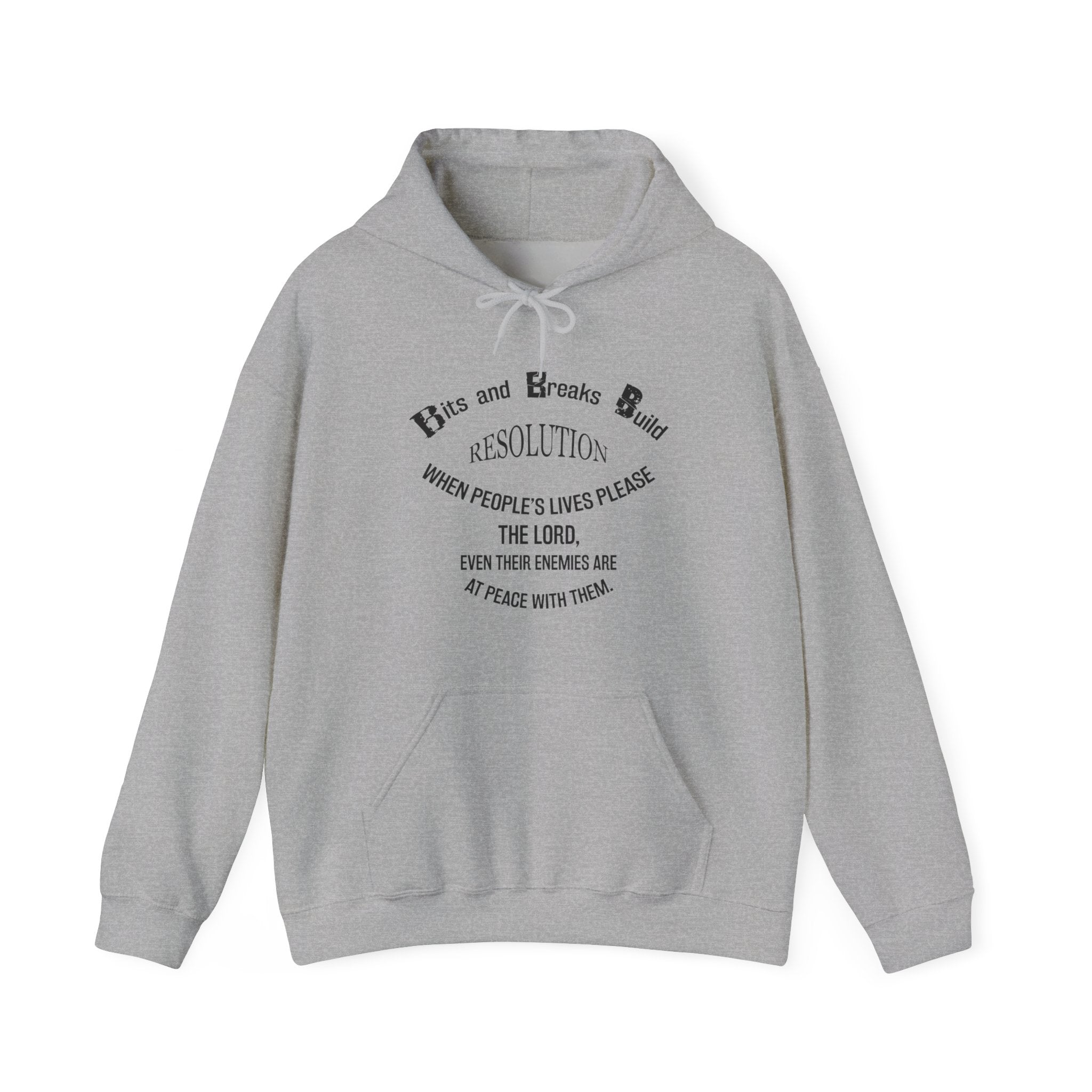 Biblical Quote Unisex Heavy Blend™ Hooded Sweatshirt Peaceful Resolution