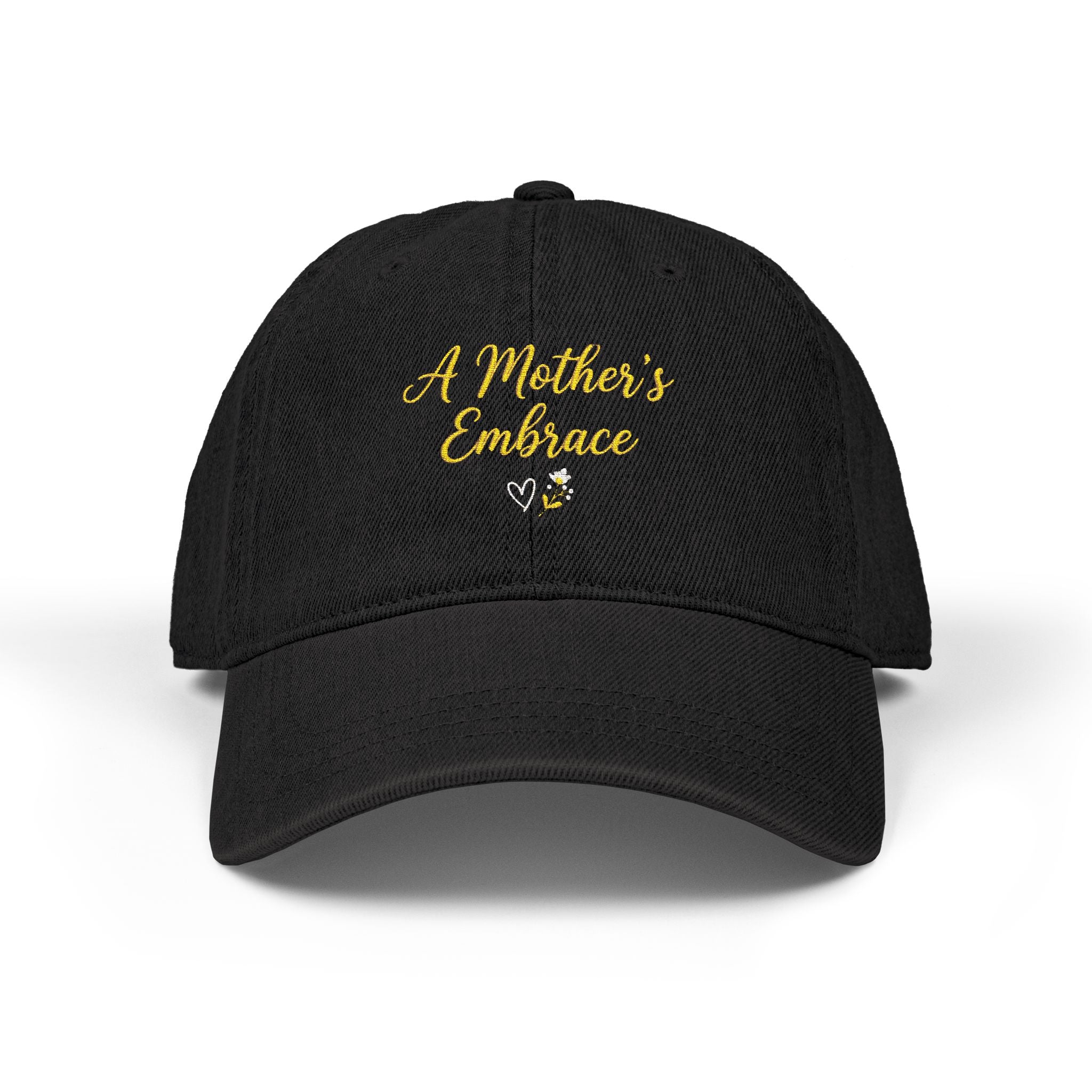Unstructured Denim Hat | Custom Embroidery| ST.VON'S FLAIR Golden Mother's Embrace