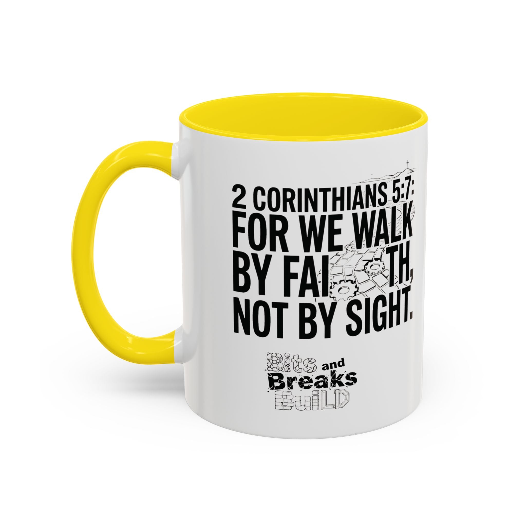 Walk by Faith | 2 Corinthians 5:7 Accent Coffee Mug 11oz | ST. VON'S FLAIR