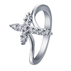 Cross Diamond Christian Jesus Cross Ring