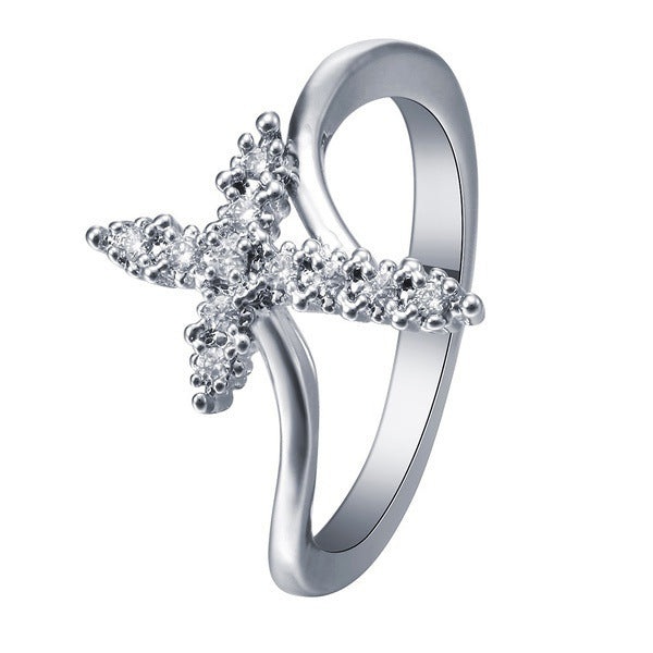 Cross Diamond Christian Jesus Cross Ring