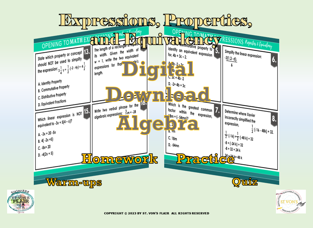 Opening to Math Expressions Worksheets