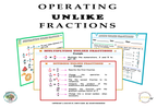 Operating with Unlike Fractions Worksheet Packet