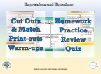 Expressions and Equations Worksheet Bundle
