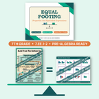 Equivalent Expressions Task Cards | Equal Footing | 7th Grade | ST. VON'S FLAIR