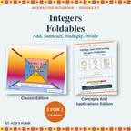 Integers Foldables 2 For 1: Concepts And Applications | ST. VON'S FLAIR