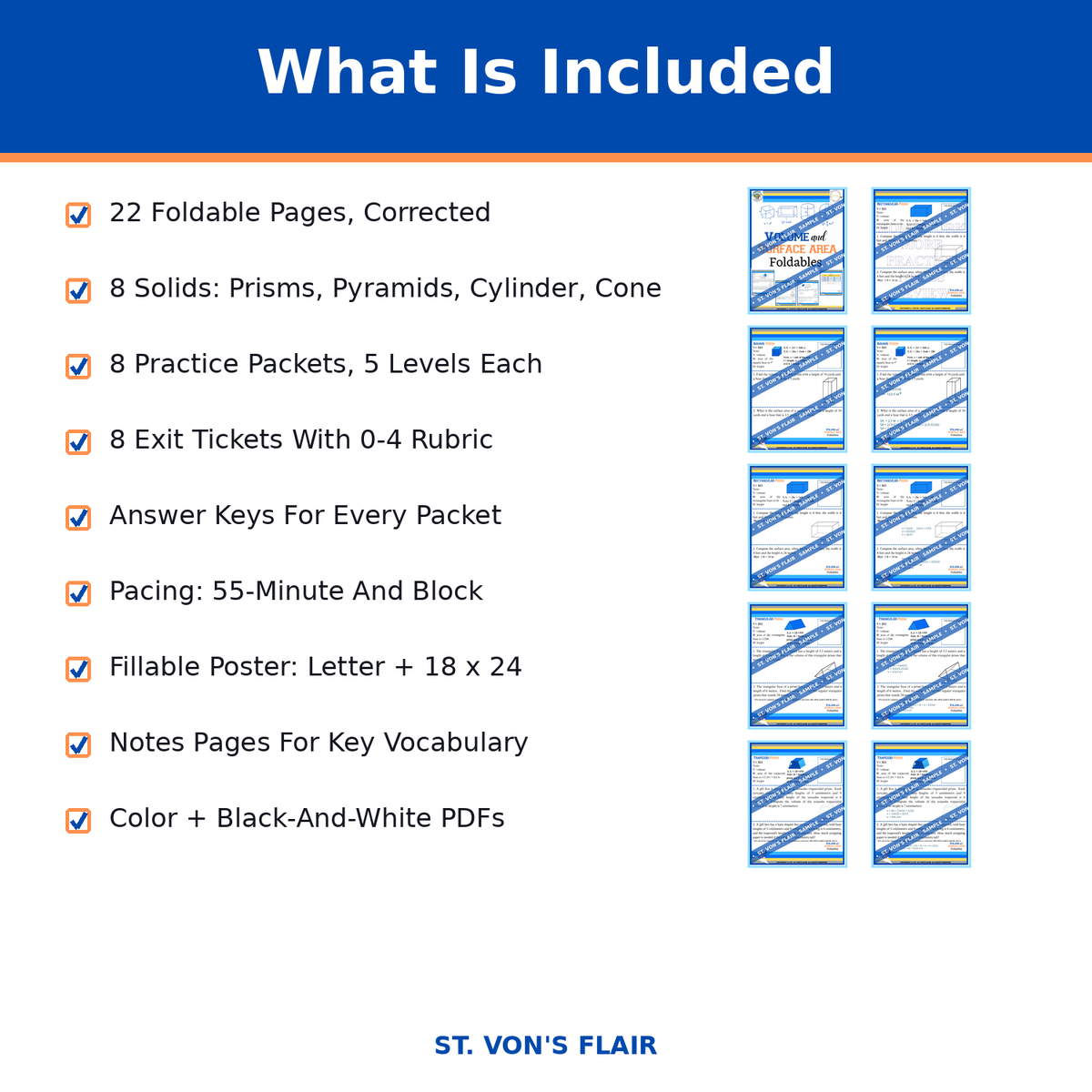 Volume And Surface Area Foldables, Practice Packets, And Exit Tickets | ST. VON'S FLAIR