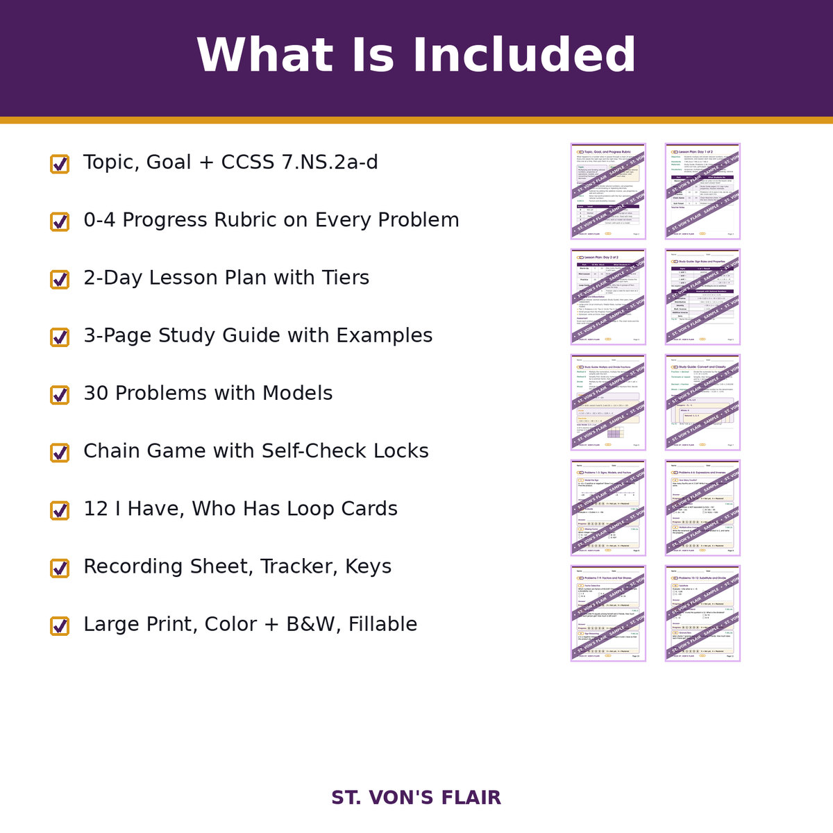 Chain Reaction: Rational Number Operations Practice | ST. VON'S FLAIR
