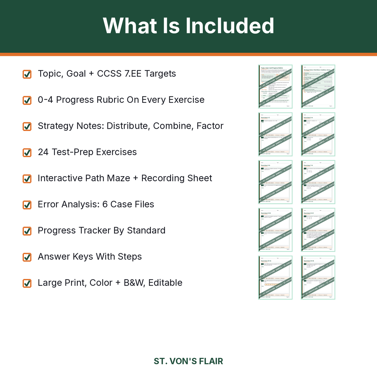 Distribute And Conquer: Simplifying Expressions Maze And Error Analysis | ST. VON'S FLAIR