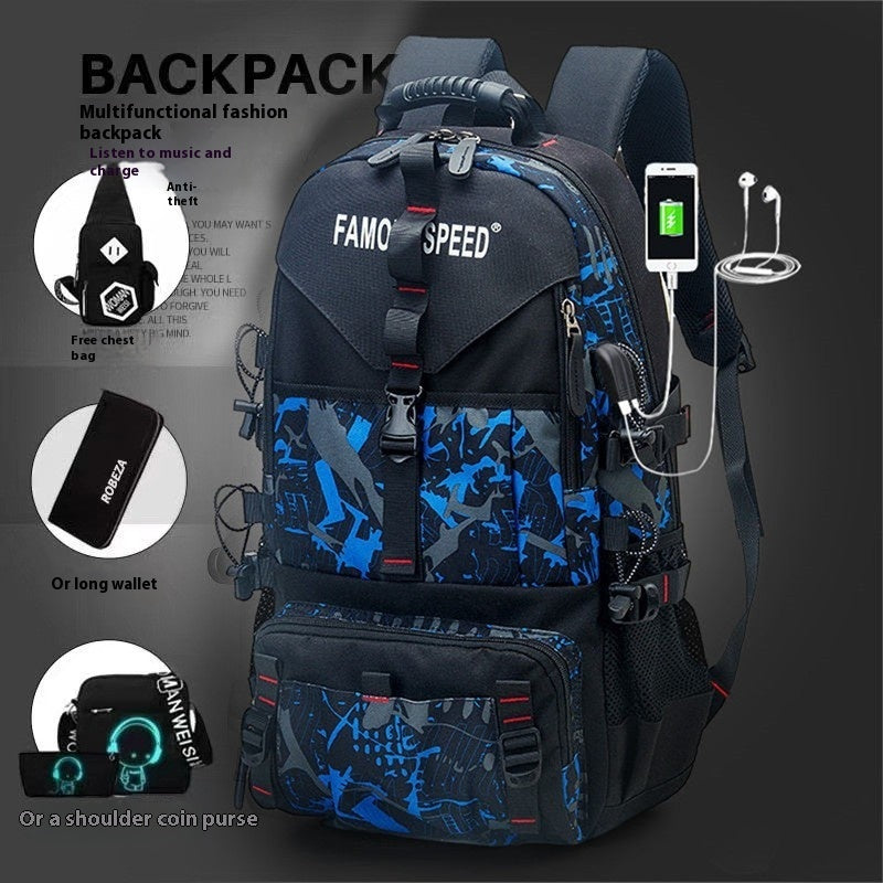 Men's Waterproof Hiking Backpack - Anti-Theft Oxford Cloth Bag for Travel | ST. VON'S FLAIR