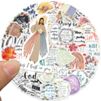 Motivation Labels 52 Jesus Phrase Doodle  Bible Stickers