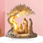 Lights Jesus Tree Of Life Acrylic Decorative Ornaments