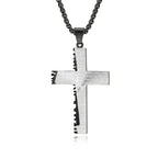 Christian Jesus Cross Necklace Double Thick