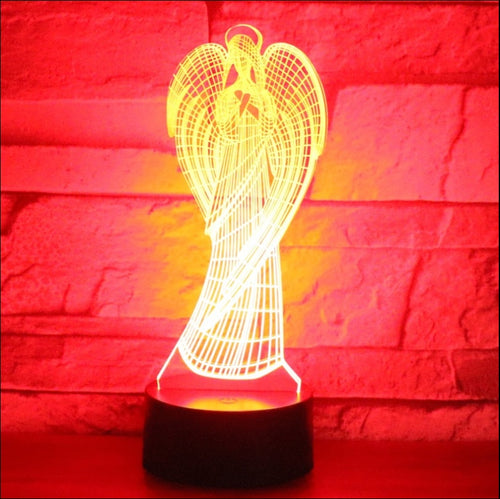 Christian Angel 3D Night Light - Color Changing LED Lamp | ST. VON'S FLAIR