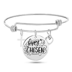Jesus Christian Bible Scripture Stainless Steel Bangle Bracelet