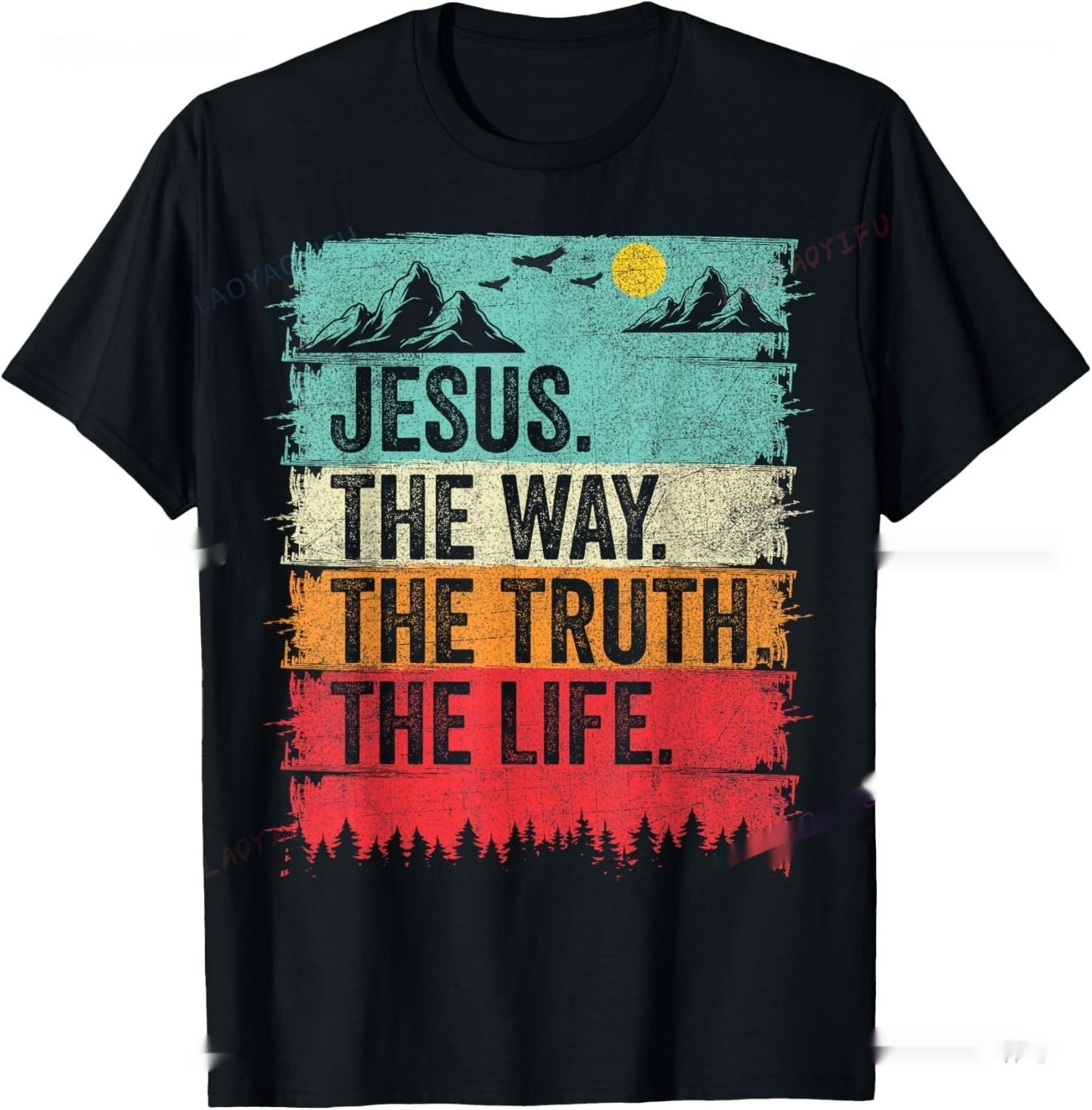 Christian T Shirt Jesus Pull-over The Way Truth Women Men Kids