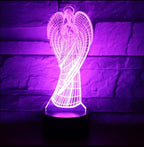 Christian Angel 3D Night Light - Color Changing LED Lamp | ST. VON'S FLAIR