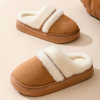 Warm Cotton Slippers for Women - Non-Slip Suede Winter House Shoes | ST. VON'S FLAIR